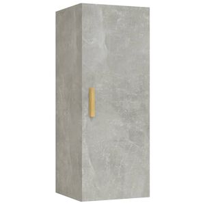 vidaXL Veggskap betonggr&aring; 34,5x34x90 cm konstruert tre