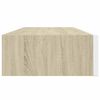 vidaXL Veggmontert skuffehylle eik og hvit 60x23,5x10cm MDF
