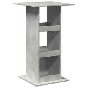 vidaXL Barbord med oppbevaring betonggr&aring; 60x60x102 cm konstruert tre