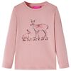 T-skjorte for barn med lange ermer rosa 104
