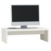 vidaXL Monitorstativ hvit 50x27x15 cm heltre furu