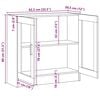 vidaXL Vitrine svart 82,5x30,5x80 cm konstruert tre