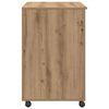 vidaXL Skrivebord med hjul artisan eik 91 x 50 x 77 cm Konstruert tre