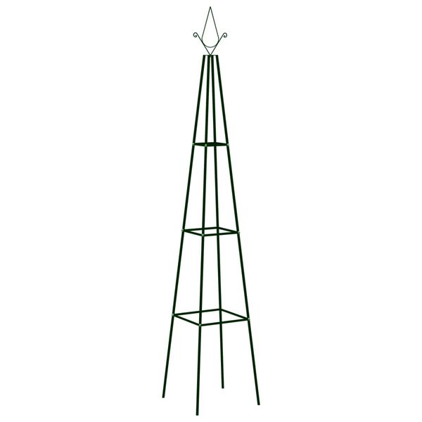 vidaXL Hagestativer for klatreplanter 2stk mørkegrønn 35x35x195cm jern