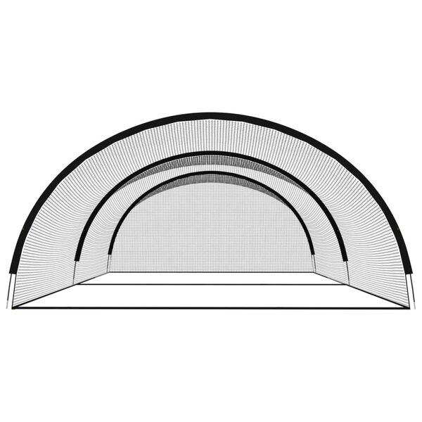 vidaXL Baseball battingnett svart 500x400x250 cm polyester