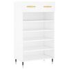vidaXL Skohylle hvit 60x35x105 cm konstruert tre
