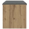 vidaXL Gangbenk med pute Artisan Eik 83 x 38 x 40 cm