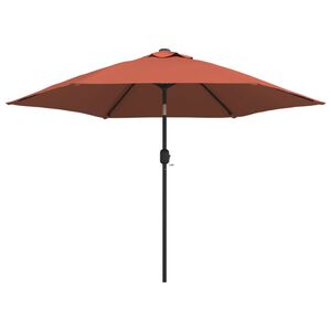 vidaXL Hageparasoll med metallstang terrakotta 300 cm