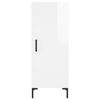 vidaXL Highboard h&oslash;yglans hvit 34,5x34x180 cm konstruert tre