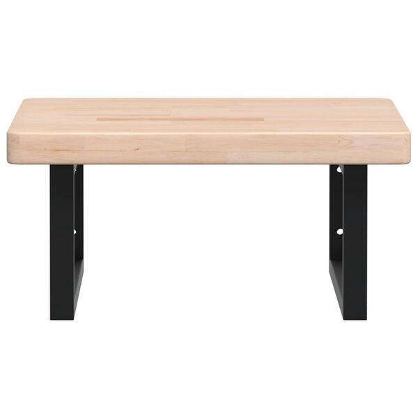 vidaXL Servanthylle veggmontert stål og heltre eik