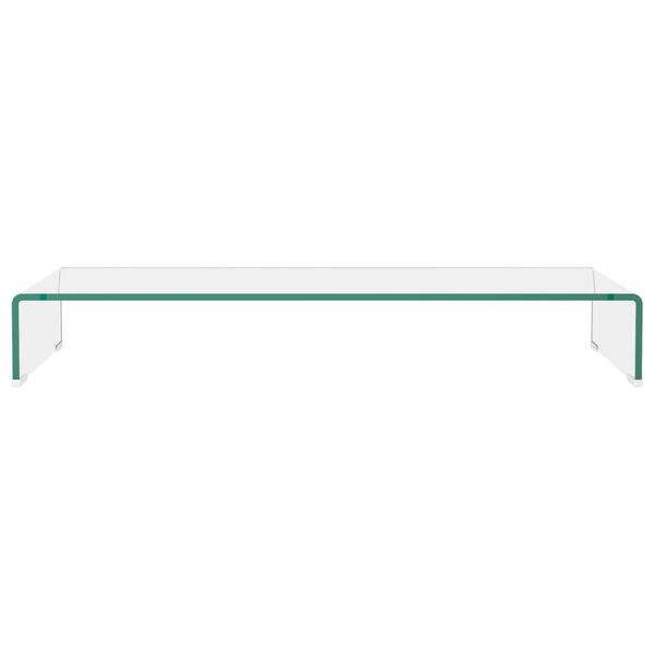 vidaXL TV-benk glass klar 90x30x13 cm