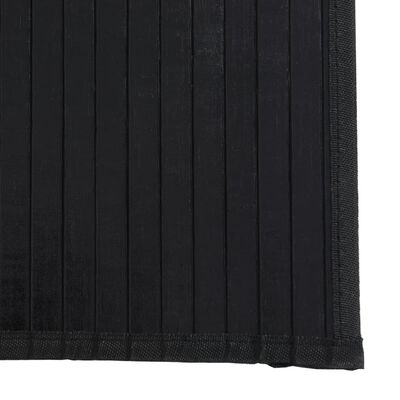 vidaXL Teppe rektangulært svart 100x200 cm bambus
