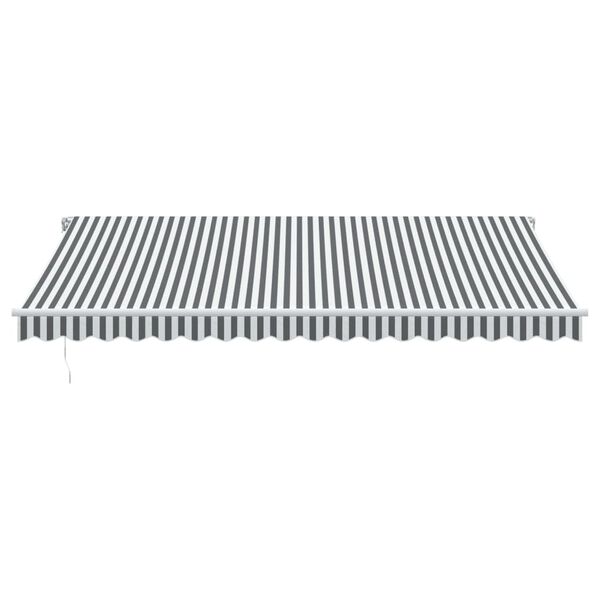 vidaXL Manuell uttrekkbar markise antrasitt og hvit 450x350 cm