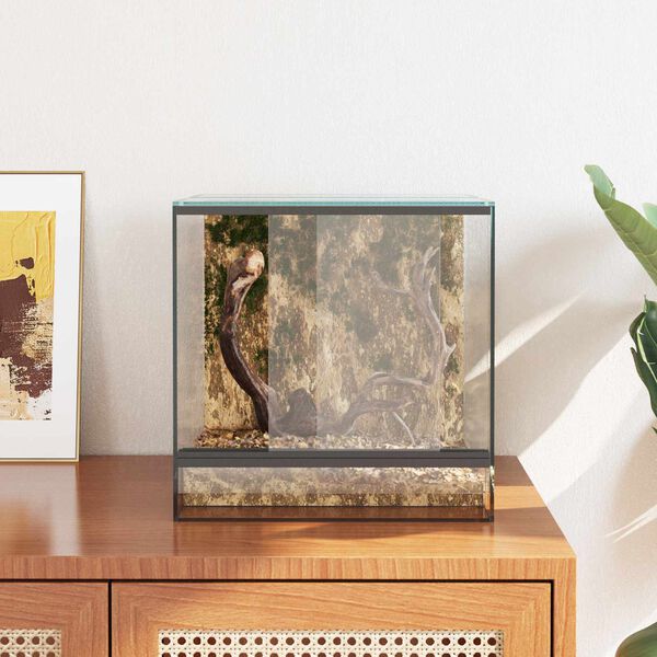 vidaXL Terrarium med lagring Gjennomsiktig 30 x 30 x 30 cm Glass