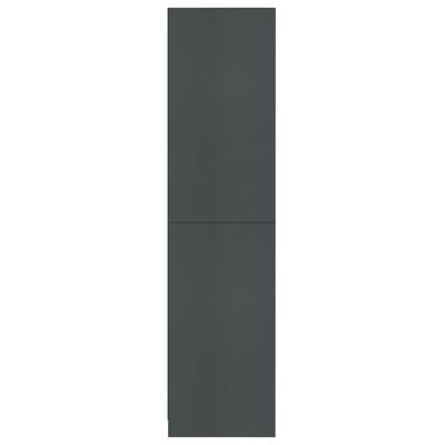 vidaXL Garderobeskap grå 100x50x200 cm sponplate