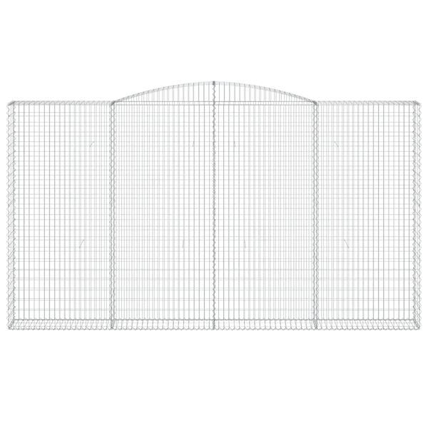 vidaXL Gabionkurver buede 10 stk 400x30x220/240 cm galvanisert jern