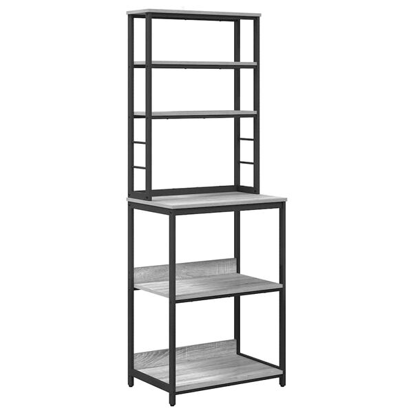 vidaXL Kj&oslash;kkenskap Gr&aring; Sonoma 60 x 40 x 168 cm Konstruert tre