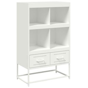 vidaXL Highboard hvit 68x39x111,5 cm st&aring;l