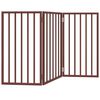 vidaXL Hundeport sammenleggbar 3 paneler brun 150 cm poppeltre