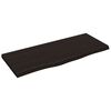 vidaXL Benkeplate til bad m&oslash;rkebrun 100x40x(2-4) cm behandlet heltre