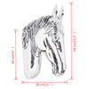 vidaXL Hestehode veggdekorasjon aluminium s&oslash;lv