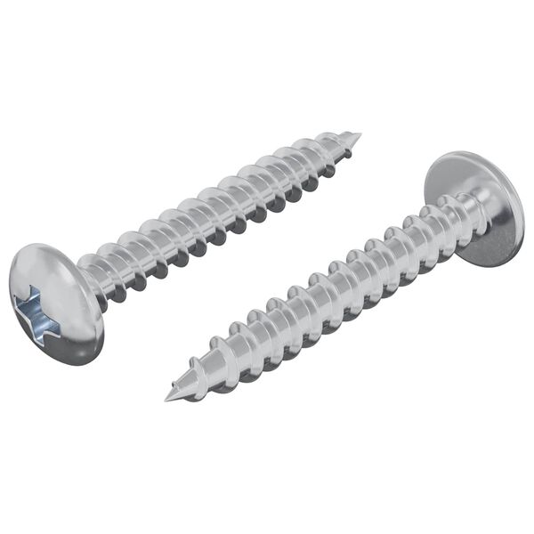 vidaXL Treskrue 2 pcs s&oslash;lv &Oslash; 8,6 x 31 mm Jern