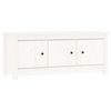 vidaXL Skoskap hvit 110x38x45,5 cm heltre furu