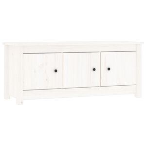 vidaXL Skoskap hvit 110x38x45,5 cm heltre furu