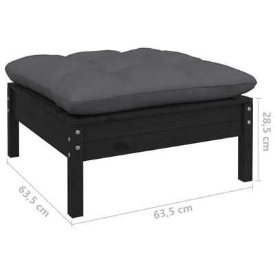 Hagesofagruppe Med Grå Puter 8 Deler Furu main image 0