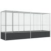 vidaXL Voliere med forlengelse s&oslash;lv 418,5x107x212 cm st&aring;l