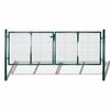 vidaXL Gjerdeport st&aring;l 300x125 cm gr&oslash;nn