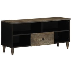 vidaXL TV-benk svart 100x33x46 cm heltre mango
