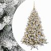 vidaXL Kunstig juletre med julekuler 150 cm 150 LED-lys Varmhvit