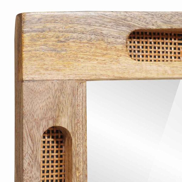 vidaXL Baderomsspeil med speil Brun 50 x 2,5 x 70 cm Massiv mango tre