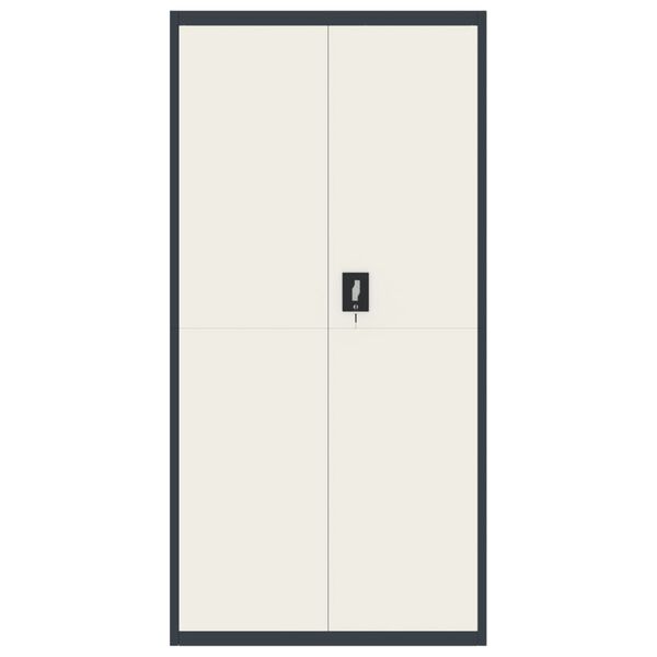 vidaXL Arkivskap antrasitt og hvit 90x40x180 cm st&aring;l