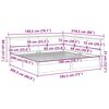 vidaXL Seng med bokhylle uten madrass 180x200 cm heltre furu