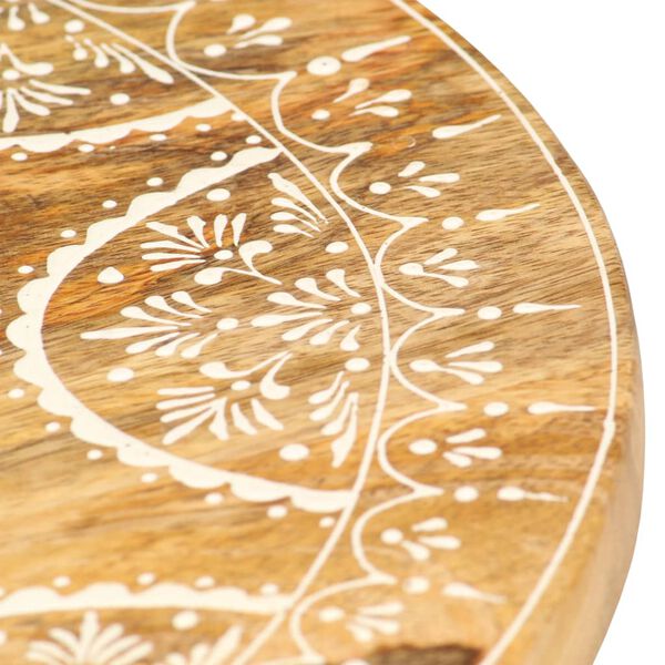 vidaXL H&aring;ndmalt krakk 38x38x35 cm heltre mango