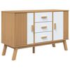 vidaXL Skjenk OLDEN hvit og brun 114x43x73,5 cm heltre furu