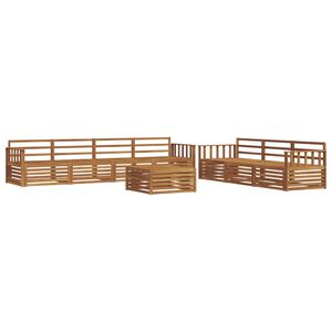 vidaXL Utend&oslash;rs sofa-sett 8 pcs Naturlig Solid akasietre