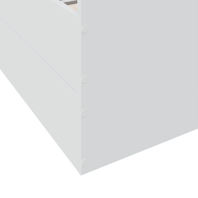 vidaXL Sengeramme med skuffer hvit 75x190 cm konstruert tre