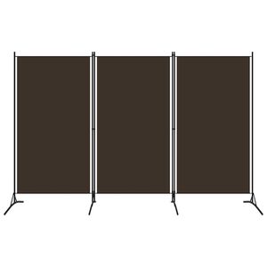 vidaXL Romdeler 3 paneler brun 260x180 cm