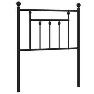 vidaXL Utskiftbar sengegavl i metall svart 75 cm