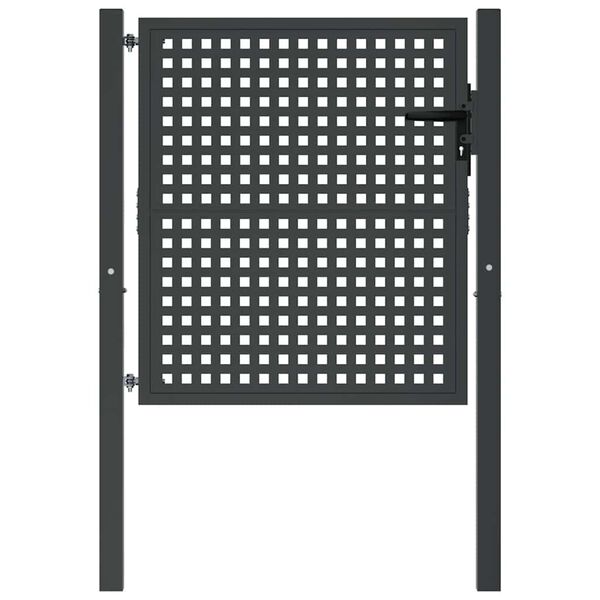 vidaXL Hageport antrasitt 100x100 cm st&aring;l