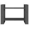 vidaXL Bokhylle/romdeler grå 80x35x56,5 cm heltre furu