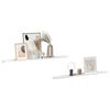 vidaXL Vegghylle 2 pcs Hvit marmor 115 x 9 x 3 cm Konstruert tre
