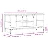 vidaXL TV-benk brun eik 100x35x45 cm konstruert tre og jern