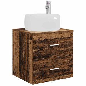 vidaXL Vegghengt vaskeservant Gammelt tre 49,5 x 44,5 x 66 cm