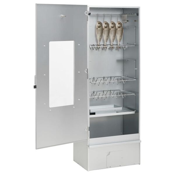 vidaXL Ovnsr&oslash;yker med kaldr&oslash;ykgenerator galvanisert st&aring;l