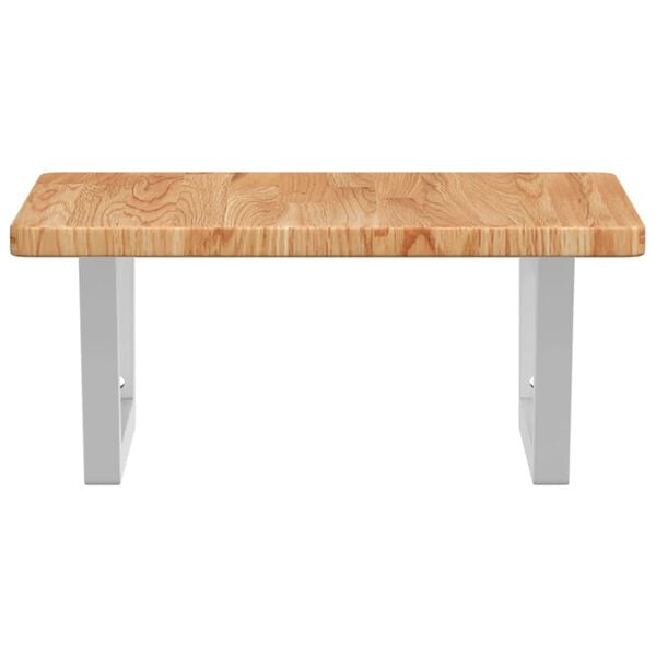 vidaXL Servanthylle veggmontert st&aring;l og heltre eik