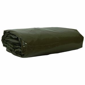 vidaXL Presenning 650g / m&sup2; Olivengr&oslash;nn 3 x 3 m Lerret med PVC-belegg
